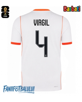 Țările de Jos Virgil van Dijk #4 Tricou Fotbal Replică Mondial 2026 Barbati Deplasare
